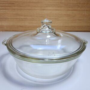 Vintage Pyrex Dish Clear Casserole & Lid 4 C 023 623 Bottom 623 Lid Early Pyrex